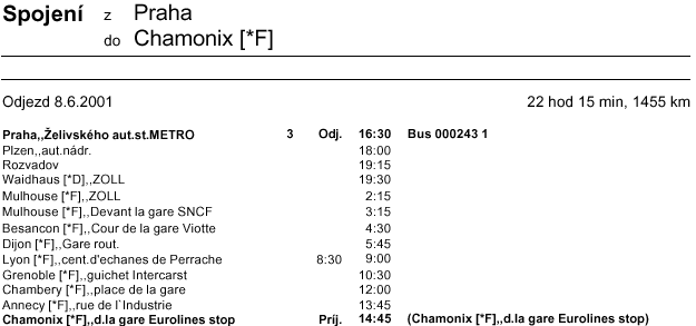 Autobus Praha-Chamonix Autobus Praha-Chamonix