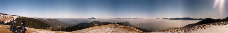 Z pechodu Velk Fatry v roce 2001 - Panorma z Ninho iprnskeho sedla