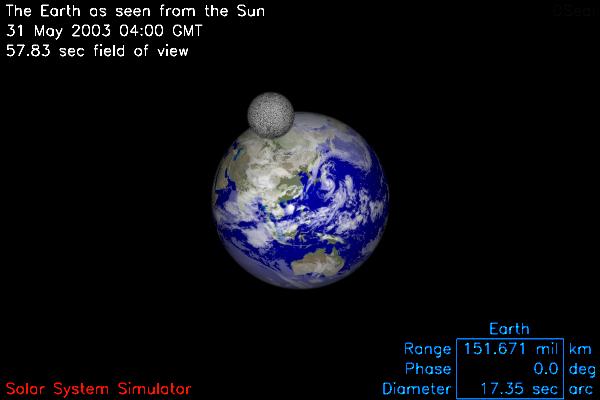 Zatmn pozorovan ze Slunce