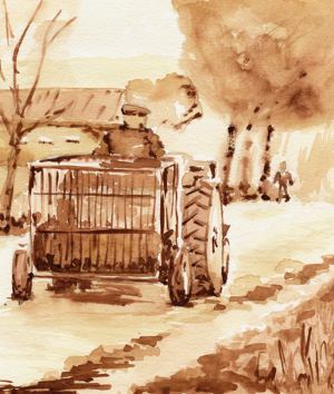 Jede traktor
Je to Zetor
Jede do hor
Orat brambor