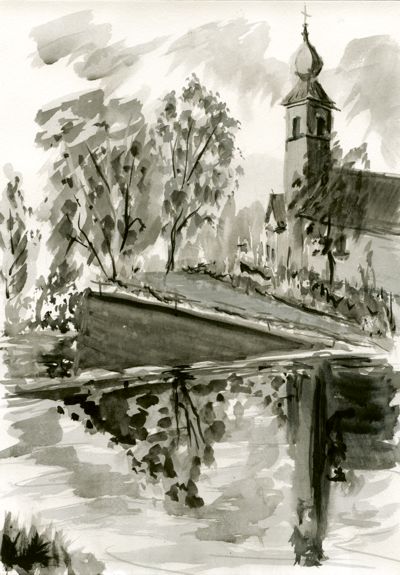 U zase kostel svatho Mikule v ilin u Novho Jina