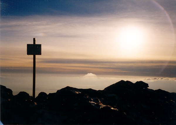 Vitsek a Howadoor, pechod Mal Fatry, 24. listopadu 2002 - Zpad slunce z Velkho Fatranskho Krivn