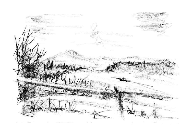 Pod Venuinou sopkou, uhel. Ne "hel", ale takov ern piniv tyinka.