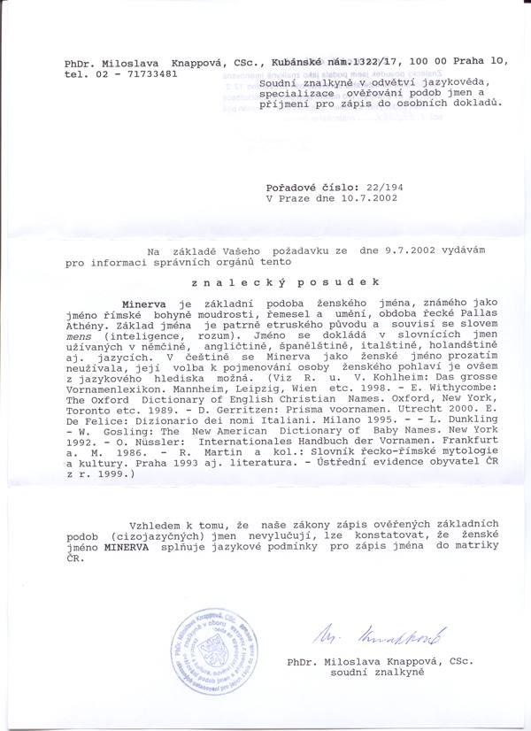 Znaleck posudek za est stovek