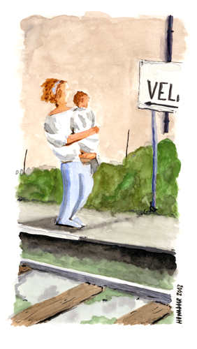 dsn mazanice, kter mla pvodn znzorovat ndran ceduli. Pak se tam pipletla ensk s dckem a rna (vte, co je rna?) a vechno se to jaksi zestrakatilo a poprasilo.