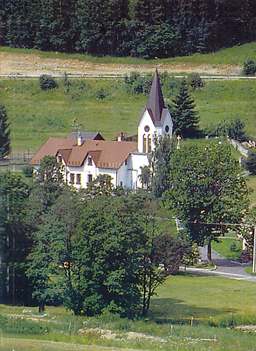 Hospoda u Jelena v Nov Plni. Vystieno z pohlednice, kdy jsem tam byl j, byl vude snh.