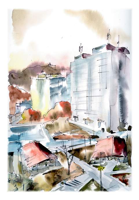 Pohled z okna - malvka z dlouh chvle